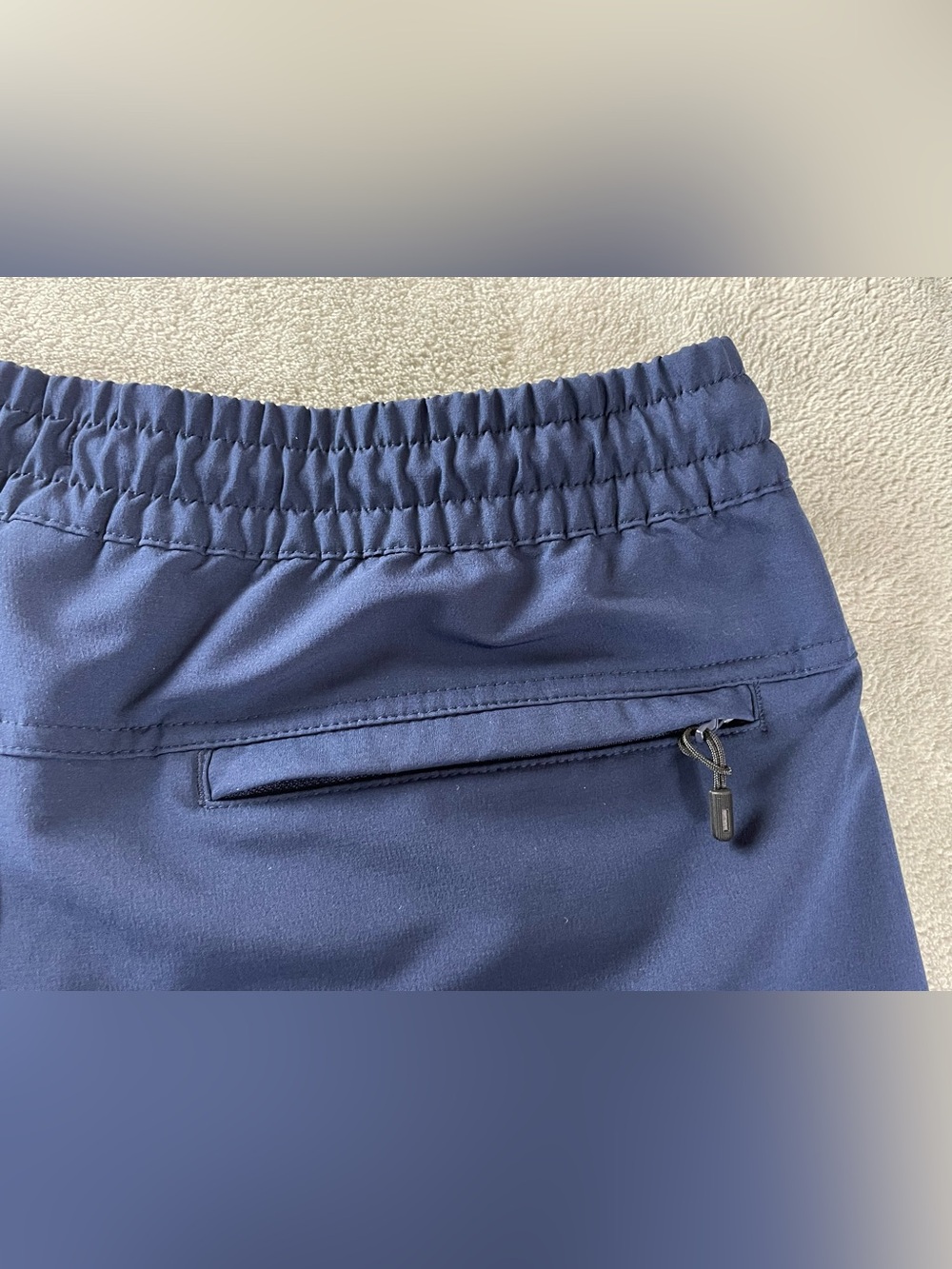 Stretch Tech Go H2O Navy Blue Size M Drawstring Shorts Pockets Elastic Waist - Picture 13 of 14